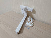 Пластиковий змішувач для ванни та душу з довгим виливом (гусаком) SW Oscar-006 White