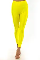 Лосины женские взрослые ластиковые бифлекс спортивные танцевальные дискотечные желтые. Размеры с 42 по 48.