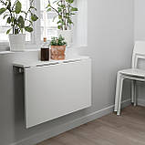 Столик складной настенный IKEA NORBERG 74x60 см 301.805.04, фото 3