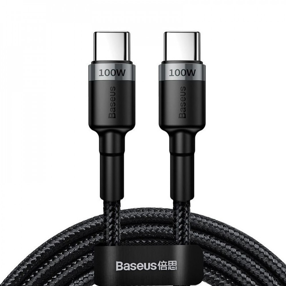 Baseus (CATKLF-ALG) Cafule PD2.0 100W flash charging Type-C to Type-C cable (20V 5A)2m CATKLF-ALG1 от - фото 1 - id-p2030663964