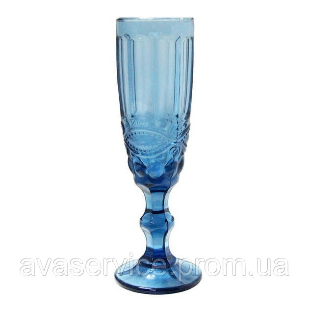 Келих для шампанського Olens "Вінтаж", OCT-DKC79318D, 180 мл, скло, синій