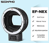 Адаптер Перехідник  EF EOS EF-S / Sony E-mount NEX Соні автофокус, фото 4