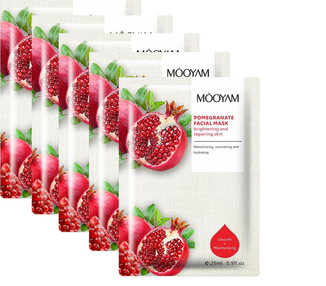 Тканинна маска з гранатом "Освітлення та Відновлення" MOOYAM Brightening and Repairing Skin