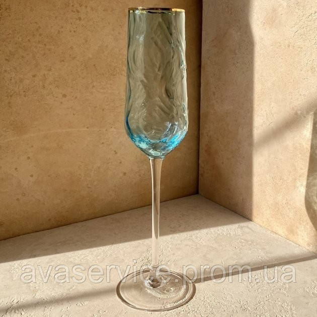 Келих-шампанське Olens "Блакитна хвиля" 275мл, ML01