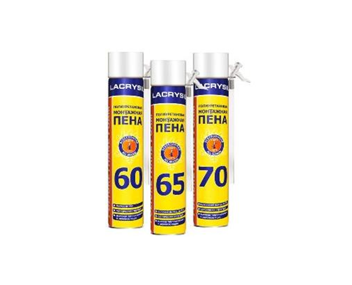 Поліуретанова монтажна піна (побутова) всесезонна 850 мл