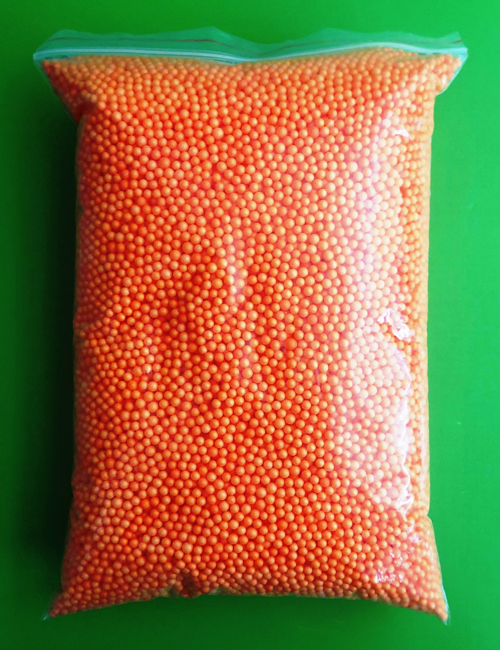 Канц Заготовка з пінопласту ”Діамантові ручки” /220041/ ”Сніжок”, помаранчевий, 3-4 мм, 50 грам  в упак.