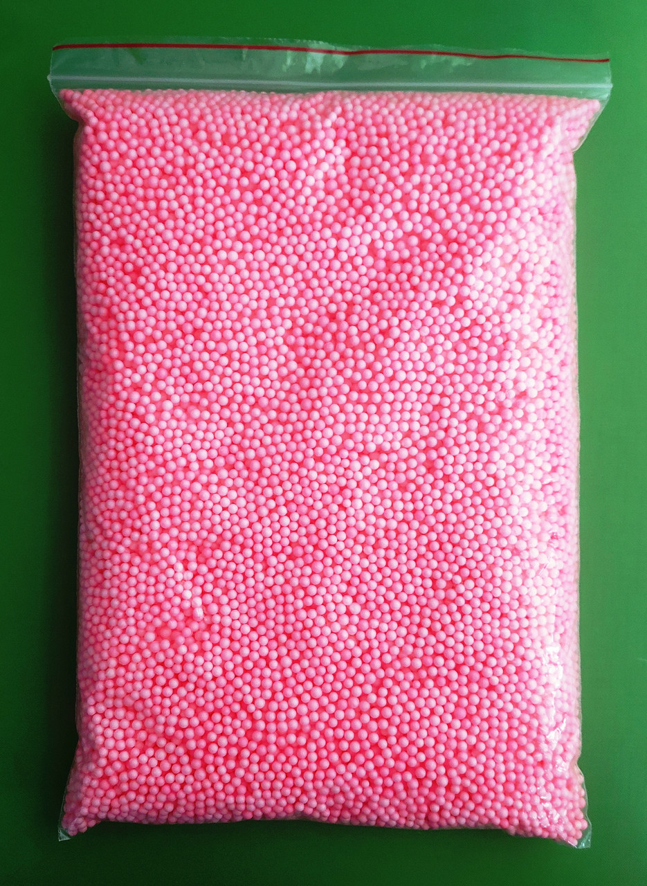 Канц Заготовка з пінопласту ”Діамантові ручки” /220043/ ”Сніжок”, рожевий, 3-4 мм, 50 грам  в упак.