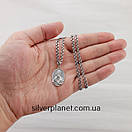 Срібний ланцюжок з іконкою Миколая Чудотворця. Чоловічий кулон срібло і ланцюг 925, фото 3