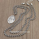 Срібний ланцюжок з іконкою Миколая Чудотворця. Чоловічий кулон срібло і ланцюг 925, фото 7