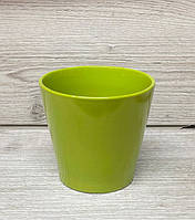 Горщечок кашпо для квітів керамічний зелений