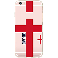 Прозрачный чехол накладка Baseus Soccer Fans for iPhone 6/6S, England