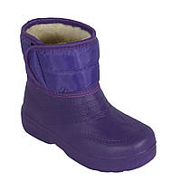 Чоботи зимові жіночі "Дутики" (сноутси) короткі, на липучці, фіолетові, розміри 36 37 38 39 40 41