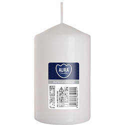 Свічка столова циліндр Bispol AURA Candles sw60/100-090 Білий