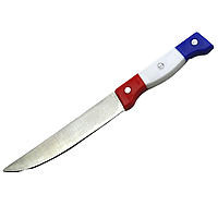Нож кухонный №FR-005 (№5) (синий+белый+красный) с пластиковой ручкой 1/12/360шт.