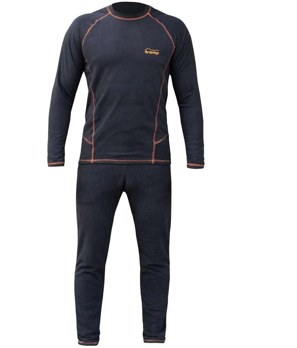 Термобілизна чоловіча Tramp Microfleece комплект (футболка+штани) black UTRUM-020, UTRUM-020-black-XL