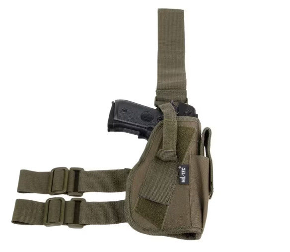 Кобура на стегнах універсальна для правші Mil-Tec Olive 16140001, фото 1