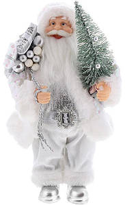 Новорічна фігура "Санта Клаус з Подарунками та ялинкою" 16х9х30 см BonaDi (2000002648901)
