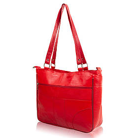 Жіноча шкіряна сумка 34,5х28,5х9 см TuNoNa Червоний (2000002488842)