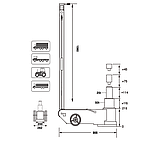Домкрат підкатний пневмогідравлічний S50-2J FLYING, фото 2