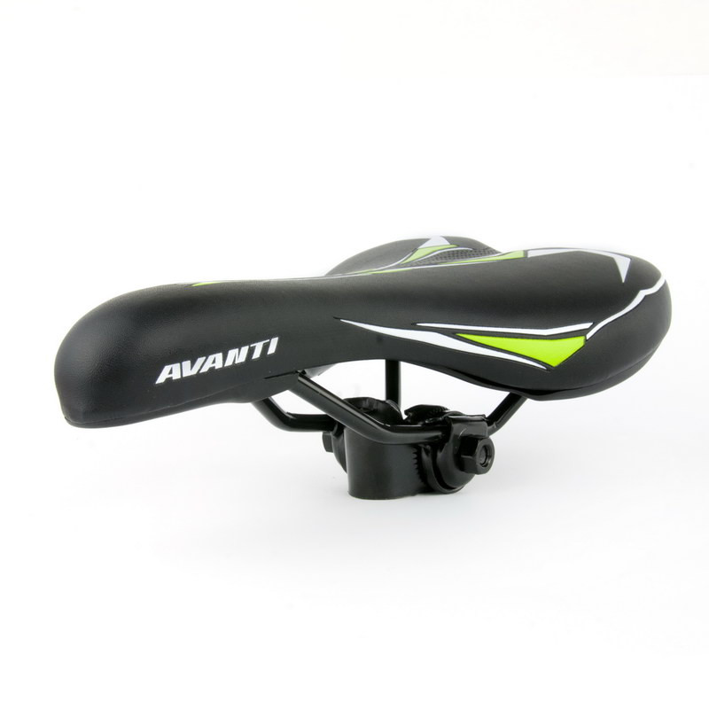 Сідло велосипедне Avanti AVY-6632 чорно-зелене, фото 1
