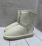 Зимові дитячі Ugg itts уггі маломіри бежеві  шкіра р36  22 см, фото 5