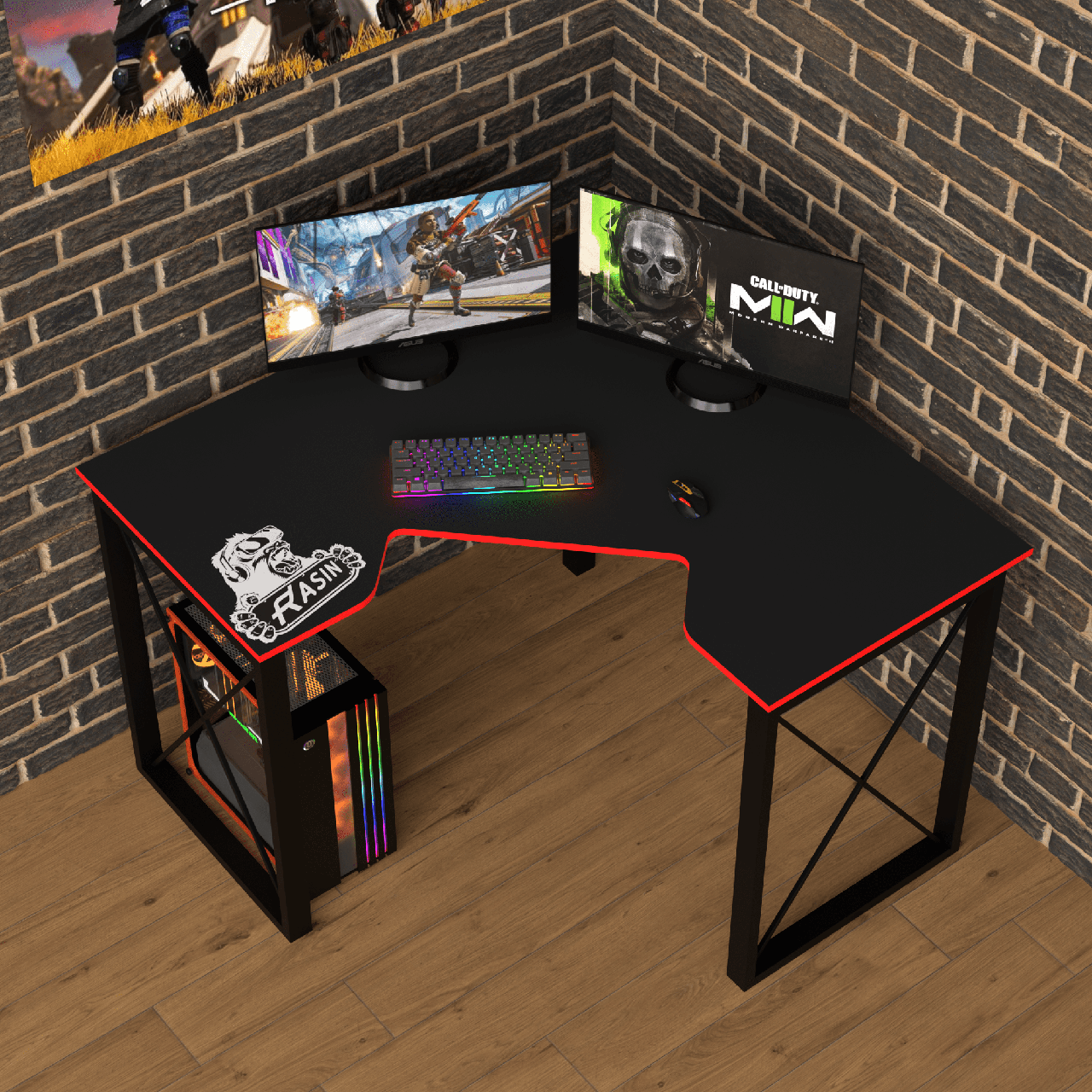 Геймерський стіл "Rasin LOFT-20" 120х120х75 см. Колір на вибір, фото 1