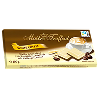 Шоколад молочный Maître Truffout белый с кофе, 100 г