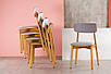 Кухонний стілець "Х" з натурального дерева з м'якою оббивкою, фото 7