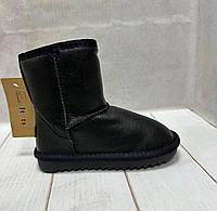 Зимние детские Ugg itts угги черный маломерки  кожа р31-36