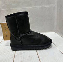 Зимові дитячі Ugg itts уггі маломіри чорний шкіра р31-36