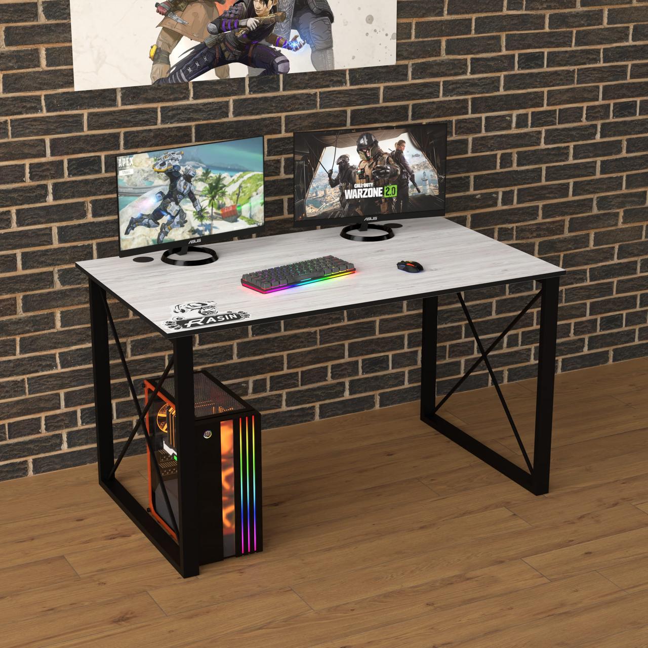Геймерський стіл "Rasin LOFT-21" 120х80х75 см. Аляска, фото 1
