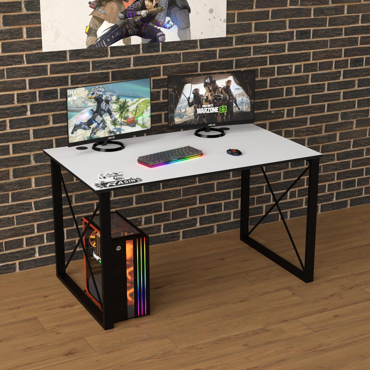 Геймерський стіл "Rasin LOFT-21" 120х80х75 см. Білий, фото 1