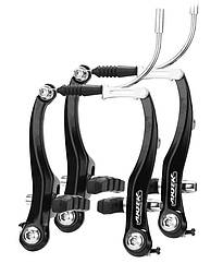 Гальма велосипеда обідні V-brake Artek Т210DG чорні, комплект на 2 колеса