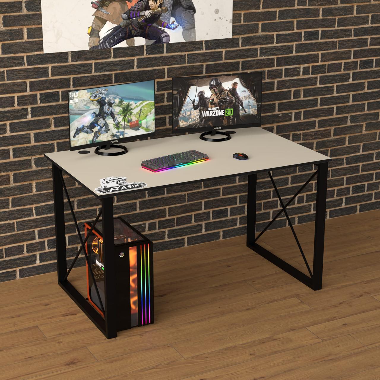 Геймерський стіл "Rasin LOFT-21" 120х80х75 см. Ваніль, фото 1