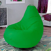 Большой пуф груша бескаркасное мягкое кресло бинбэг Kospa Лежак мешок для отдыха дома зеленый 140х100 см