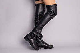 Жіночі шкіряні чоботи-панчохи (6705-1е) 36 VZUTIK Чорний (2000002525707)