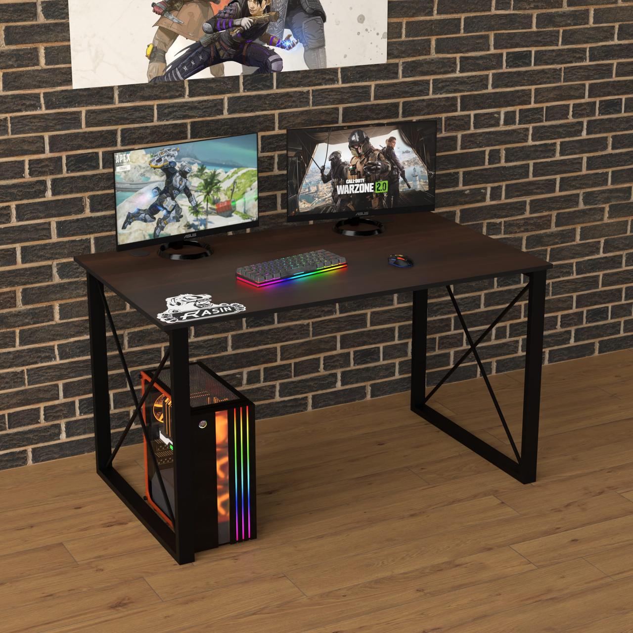 Геймерський стіл "Rasin LOFT-21" 120х80х75 см. Горіх темний, фото 1