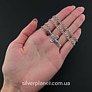 Срібний ланцюжок з хрестиком. Чоловічий кулон срібло і ланцюг 925 55 см, фото 3