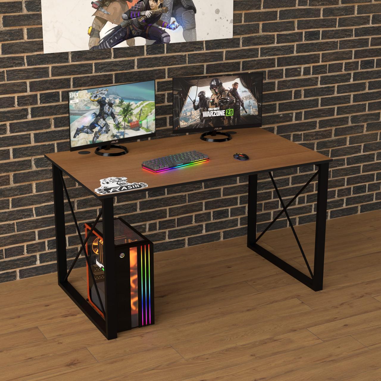Геймерський стіл "Rasin LOFT-21" 120х80х75 см. Горіх лісовий, фото 1
