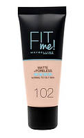 Крем тональный матирующий New York Fit Me Matte № 102 Fair Ivory  MAYBELLINE  (2000001993408)