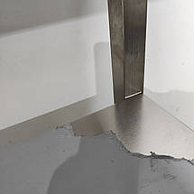 Стіл виробничий з нержавіючої сталі з бортом і двома нижніми полицями, фото 5