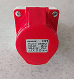 Гніздо стаціонарне трифазне LM2012 (ГС) Lemanso 16 А 4п (3п+н) 380-415V IP44, фото 4