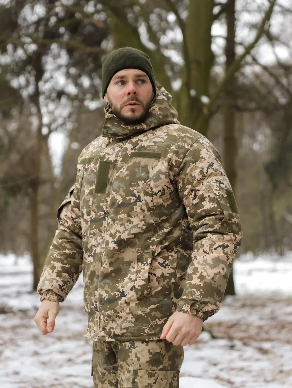 Бушлат Patriot ЗСУ Ріп-Стоп піксель, теплий, якісний зимовий одяг для військових