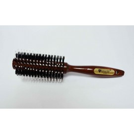 Дерев'яна щітка брашинг для волосся кругла 4777 CLB Salon Коричневий (2000001991787)