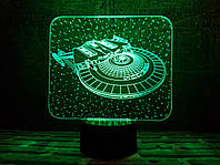 Сменная картинка для ночника-светильника 3D "Космический корабль" 3DTOYSLAMP (2000002614517)