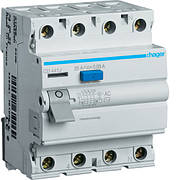 ПЗВ 40 A, 30 мA, тип AC, 4 полюси, CDA440D, CD441J Хагер