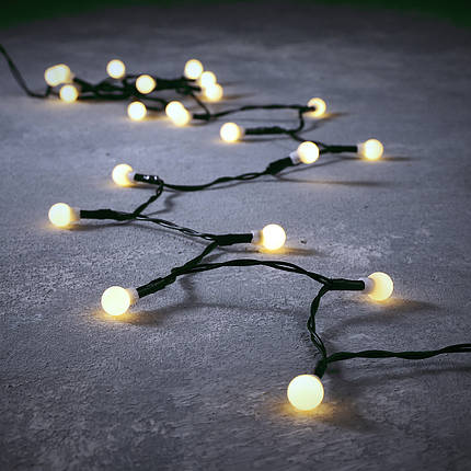 Гірлянда "Змійка-кульки", "Luca Lighting", 3,9 м, 48 LED теплий білий, фото 1
