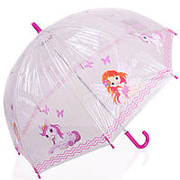 Дитяча парасолька-тростина механічна (Z51510-16) 73 см Zest Прозора (2000001578124)