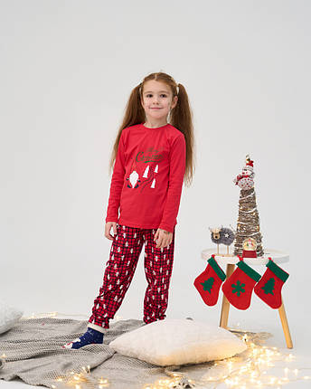 Піжама для дівчинки підлітка новорічнийподарунок  Різдвяний настрій Nicoletta Family look  95194, фото 2