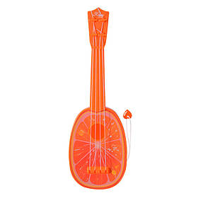 Іграшкова гітара Апельсин 3,5х29,5х10 см Bambi Жовтогарячий (2000002427971)